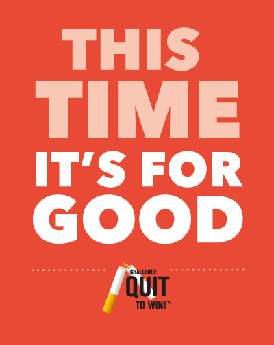 With the <em>Quit to Win! Challenge</em>, this time it's for good